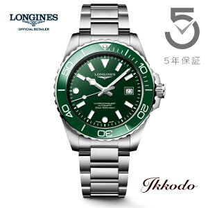�y���w�����T�Ώۏ��i�z�����W�� LONGINES HydroConquest �n�C�h���R���N�G�X�g �������� 42mm 30�C���h�� ���K�i �r���v 5�N�ԃ��[�J�[�ۏ� L3.788.4.06.6 L37884066