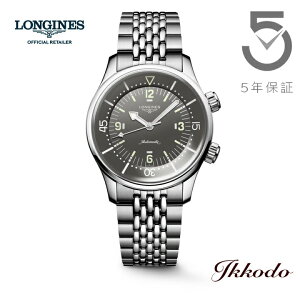 �y���w�����T�Ώۏ��i�z�����W�� LONGINES ���W�F���h�_�C�o�[ �������� 39mm 30�C���h�� �O���[������ ���K�i 5�N�ԃ��[�J�[�ۏ� L3.764.4.99.6 L37644996