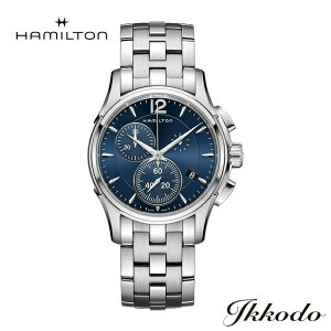 �y���w�����T�Ώۏ��i�z�y2000�~�N�[�|������z�n�~���g�� HAMILTON �W���Y�}�X�^�[ �N���m�N�H�[�c Jazzmaster Chrono Quartz 42�~�� �l�C�r�[�_�C���� �X�e�����X�P�[�X&�u���X 10�C���h�� ���{����