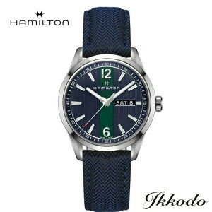 �y���w�����T�Ώۏ��i�z�n�~���g�� HAMILTON �u���[�h�E�F�C Broadway Day Date Quartz �N�H�[�c 40�~�� �u���[×�O���[���X�g���C�v������ �t�@�u���b�N�X�g���b�v 5�C���h�� ���{�������K�i 2�N�ۏ� 