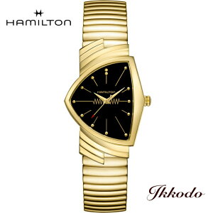 �y���w�����T�Ώۏ��i�z�n�~���g�� HAMILTON �x���`���� �N�H�[�c Ventura Quartz �N�H�[�c �a��60���N�L�O���f�� �����Y 32.3mm×50,3mm �u���b�N�_�C���� YGPVD�t���b�N�X�o���h5�C���h�� ���K�i 2�N��