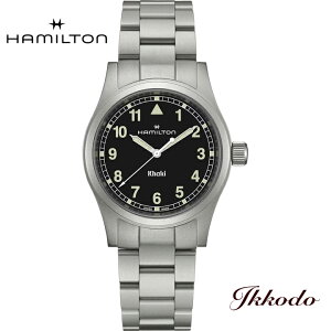 �y���w�����T�Ώۏ��i�z�n�~���g�� HAMILTON Khaki Field �J�[�L�t�B�[���h �N�H�[�c 38�~�� �X�e�����X�P�[�X �u���b�N������ ���K�i 2�N�ۏ� �r���v H69401130