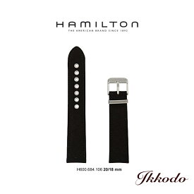 ハミルトン HAMILTON カーキフィールド 純正バンド ストラップ ブラックキャンパス生地 取り付け幅20mm 尾錠幅18mm H694.684.106 【H694684106】 ネコポス送料無料