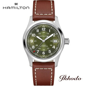 �y���w�����T�Ώۏ��i�z�n�~���g�� HAMILTON �J�[�L �t�B�[���h �I�[�g Khaki Field Auto �������� 38�~�� �O���[�������� �X�e�����X�P�[�X 10�C���h�� ���K�i 2�N�ۏ� H70455560