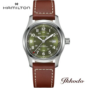 �y���w�����T�Ώۏ��i�z�n�~���g�� HAMILTON �J�[�L �t�B�[���h �I�[�g Khaki Field Auto �������� 42�~�� �O���[�������� �X�e�����X�P�[�X 10�C���h�� ���K�i 2�N�ۏ� H70605560