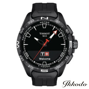 【ご購入特典対象商品】TISSOT ティソ T-タッチコネクト ソーラー チタンケース ブラックPVDコーティング 47.5mm 10気圧防水 メンズ ウォッチ 腕時計 2年保証 正規品 T121.420.47.051.03 【T1214204705103】