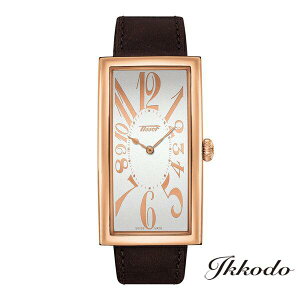 【ご購入特典対象商品】TISSOT ティソ バナナ センテナリー BANANA CENTENARY クォーツ シルバー文字盤 (ローズゴールドPVD) ブラウンカーフストラップ 3気圧防水 日本国内正規品 2年保証 腕時計 T117