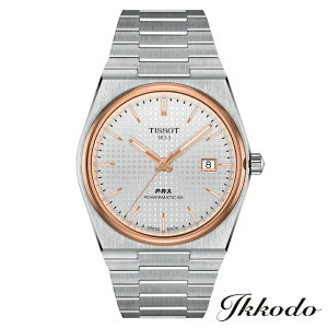 �y���w�����T�Ώۏ��i�zTISSOT �e�B�\ T-CLASSIC PRX POWERMATIC 80 AUTOMATIC �������� �z���C�g������ �X�e�����X�X�`�[���P�[�X���u���X 40mm 10�C���h�� �����Y�r���v ���K�i 2�N�ۏ� T137.407.21.031.00 �yT1
