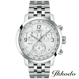 【ご購入特典対象商品】TISSOT ティソ PRC 200 Chrono クロノグラフ T-スポーツ クォーツ ステンレス＆ブレス 42mm シルバー文字盤 20気圧防水 メンズ腕時計 日本国内正規品 2年保証 T114.417.11.037.00 【T1144171103700】