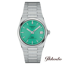 【ご購入特典対象商品】TISSOT ティソ T-CLASSIC PRX POWERMATIC 80 AUTOMATIC 自動巻き 35mm ライトグリーン 10気圧防水 腕時計 正規品 T137.207.11.091.01【T1372071109101】