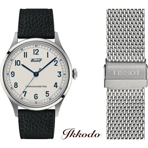 �y���w�����T�Ώۏ��i�zTISSOT �e�B�\ �w���e�[�W 1938 COSC �N���m���[�^�[ �������� 39mm ���b�V���o���h�t�� �r���v ���K�i 3�N�ۏ� T142.464.16.032.00�yT1424641603200�z
