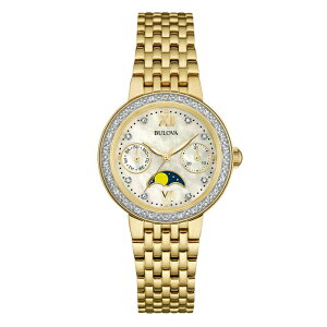�u���[�o BULOVA ���f�B�_�C�������h Lady DIAMOND �N�H�[�c 31�~�� �z���C�gMOP�_�C���� �X�e�����X�X�e�B�[���P�[�X���u���X(�C�G���[)�_�C������ ���[���t�F�C�Y 30M�h�� ���K�i 3�N�ۏ� 98R224