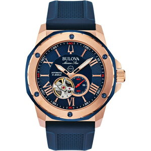 �u���[�o BULOVA �}�����X�^�[ �������� AUTOMATIC 45�~�� �I�[�v���n�[�g �X�e�����X�X�P�[�X(RG IP) �V���R�����o�[�o���h 200M�h�� ���{�������K�i �����Y�r���v 3�N�ۏ� 98A227