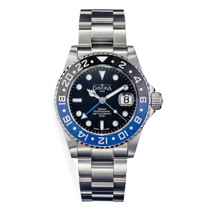 DAVOSA ダボサ Ternos Professional GMT テルノス プロフェッショナルGMT スイス製 自動巻き 200M防水 ステンレスケース&ブレス ブラックダイアル ブラック×ブルーセラミックベゼル 42mm 日本国内正規品 2年保証 メンズ腕時計 161.571.45【16157145】