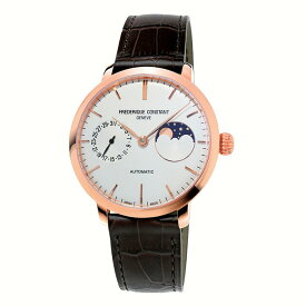 フレデリック・コンスタント フレデリックコンスタント FREDERIQUE CONSTANT スリムライン ムーンフェイズ マニュファクチュール スイス製 シルバーダイアル 38.8mm 正規品 2年保証 メンズ腕時計 FC-702V3S4【FC702V3S4】