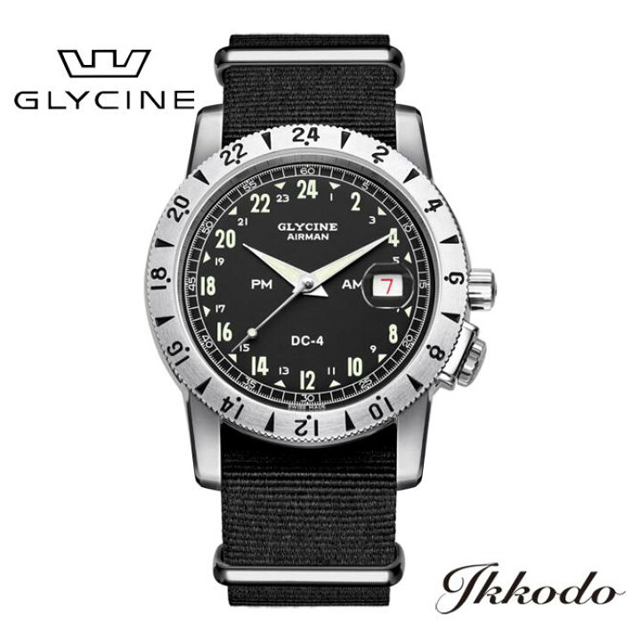 楽天市場】グリシン GLYCINE エアマン DC-4 Airman DC-4 AM/PM 42mm  