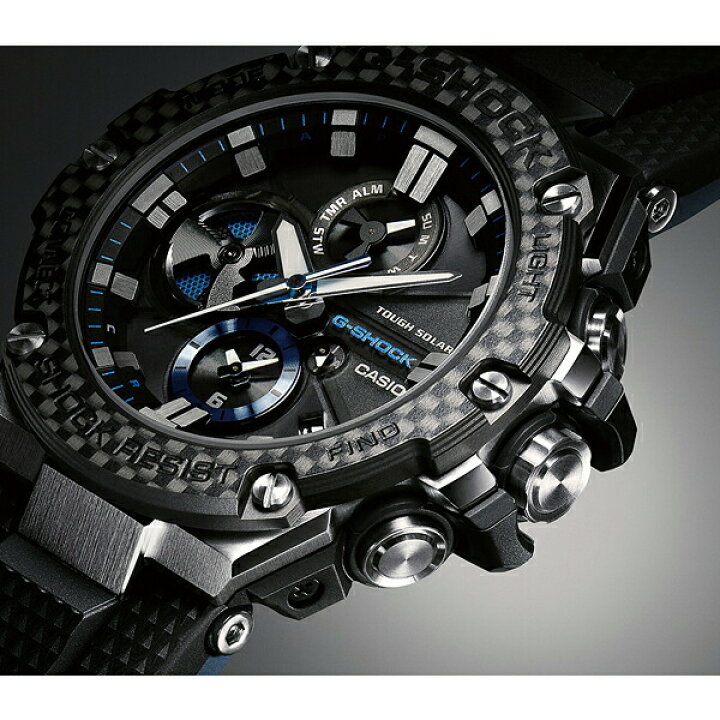 楽天市場】G-SHOCK G-STEEL GST-B100 カーボンベゼル 樹脂バンド 53.8 