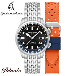 �X�s�j�J�[ �u���b�h�i�[ SPINNAKER BRADNER GMT AUTOMATIC �������� 42mm 18�C���h�� �r���v ���K�i 2�N�ۏ� SP-5121-66 SP512166