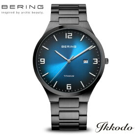 BERING ベーリング TITANIUM Collection クォーツ チタンケース 40mm 5気圧防水 腕時計 ウォッチ 日本国内正規品 3年間メーカー保証 15240-727【15240727】