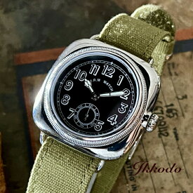 M.R.M.W. モントルロロイ The Cushion Watch ザ・クッションウォッチ クォーツ ブラック文字盤 3気圧防水 正規品 1年保証 ミリタリーウォッチ CU-BL-02【CUBL02】