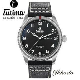 チュチマ Tutima Glashutte/SA グランド・フリーガークラシック ステンレスケース レザーストラップ 20気圧防水 43mm 日本国内正規品 2年保証 メンズ腕時計 男性 紳士 6102-01【610201】