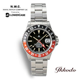 ナバルウォッチ Naval Watch Produced By LOWERCASE ローワーケース 40.8mm 自動巻き GMT 5気圧防水 アクリル風防 正規品 メンズ腕時計 FRXD004