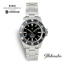 ナバルウォッチ Naval Watch Produced By LOWERCASE ローワーケース 40.8mm クォーツ 5気圧防水 アクリル風防 ブラック文字盤 正規品 腕時計 FRXE001