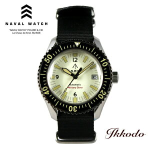 �i�o���E�H�b�` Naval Watch �~���^���[ military Automatic ROYAL Military Diver TYPE �u���b�N������ 41mm 5�C���h�� �A�N�������h�[�������Y �������� ���K�i �����Y�r���v MIL.-05C SV/BK�yMIL05CSVBK�z