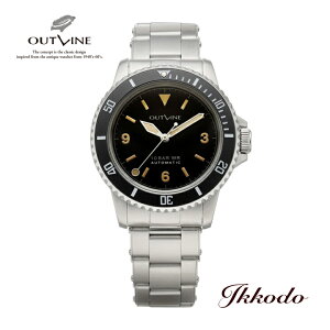 AEgC ubN_Co[ OUTLINE BLACK DIVER  40mm 10Ch rv Ki YK20252-2BK YK202522BK