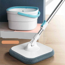 回転モップ モップ替え 2個付 脱水 洗浄 乾拭き 水拭き 床掃除 分離式 掃除 フローリング 水切り 絞れる