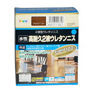 アサヒペン 水性2液ウレタンニス 300gセット ウォルナット DIY 塗料 補修 リフォーム 家庭用 室内 屋内 …