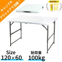 【楽天ランキング1位】 折りたたみテーブル アウトドア 幅120 耐荷重100kg 丈夫 強化プラスチック 作業用 テーブル BB…