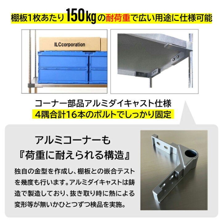 楽天市場】ガルバシェルフ 幅60 46×60 3段 H120 棚 シェルフ 日本製 耐 