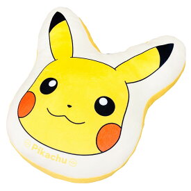 【◆P10倍】モリシタ ポケモン 抱き枕 (ピカチュウ もちもちフェイスクッション) ぬいぐるみ グッズ ダイカット 背もたれ 昼寝枕 イエロー 37x40x10cm 可愛い 柔らかめ pokemon ポケットモンスター キャラクター まくらのモリシタ
