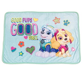 【◆P10倍】モリシタ パウパトロール 膝掛け ブランケット (スカイ エベレスト 柔らかフランネル) 可愛い あったか グッズ 毛布 夏 冬 冷房対策 72x100cm グリーン キャラクター まくらのモリシタ MORIPiLO