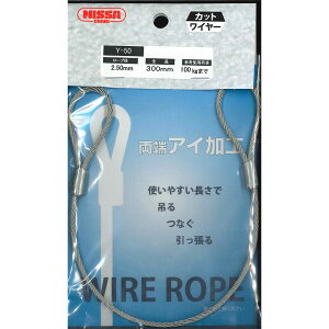 【エントリーでP10倍◆】ニッサチェイン ステンレスカットワイヤー2.5Φ×300mm ガーデニング 園芸 庭仕事 外仕事 作業 ワイヤーロープ 吊下げ金具 ハンキング チェーン ワイヤー フック プラン