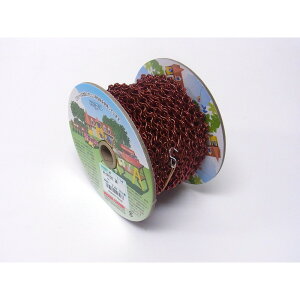 【エントリーでP10倍◆】ニッサチェイン R-IR12E 鉄カラー二重 15m巻 茶 ガーデニング 園芸 庭仕事 外仕事 作業 ワイヤーロープ 吊下げ金具 ハンキング チェーン ワイヤー フック プランター セ