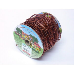 【エントリーでP10倍◆】ニッサチェイン R-IL23E 鉄カラーリンクC 15m巻 茶 ガーデニング 園芸 庭仕事 外仕事 作業 ワイヤーロープ 吊下げ金具 ハンキング チェーン ワイヤー フック プランター