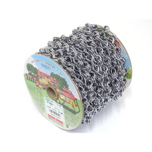 【エントリーでP10倍◆】ニッサチェイン R-IR20 クローム鉄二重 15m巻 ガーデニング 園芸 庭仕事 外仕事 作業 ワイヤーロープ 吊下げ金具 ハンキング チェーン ワイヤー フック プランター セキ