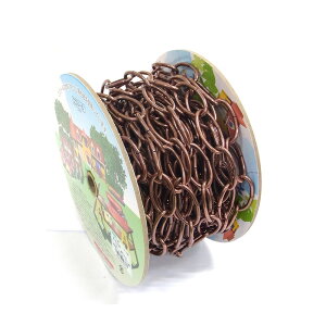 【エントリーでP10倍◆】ニッサチェイン R-IL134 銅ブロンズ鉄ランプ 15m巻 ガーデニング 園芸 庭仕事 外仕事 作業 ワイヤーロープ 吊下げ金具 ハンキング チェーン ワイヤー フック プランター