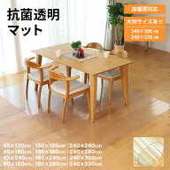 ダイニングマット キッチンマット 45cm 90cm 150cm 180cm 240cm 透明ダイニングマット 透明キッチンマッ…