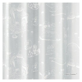 ムーミン　カーテン　シアー　エピック　約100×198cmの2枚組(1窓分)　ホワイト／ブルー　スミノエ　MOOMIN