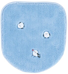 S.D.S プチシマエナガちゃん 兼用フタカバー (普通便座&温水洗浄・暖房便座兼用) ブルー/グレー シマエナガ