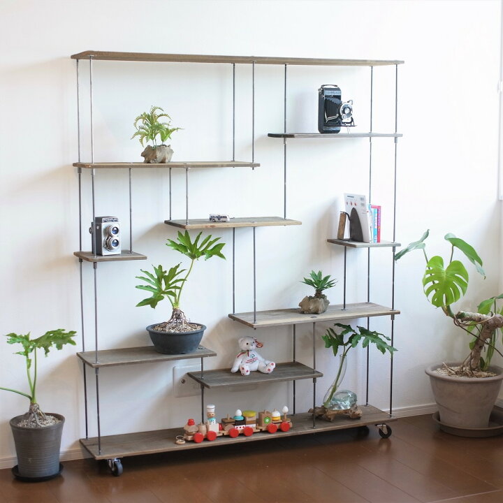 楽天市場】SALE【テレビCM掲載】wood iron shelf 1500*1200*225 