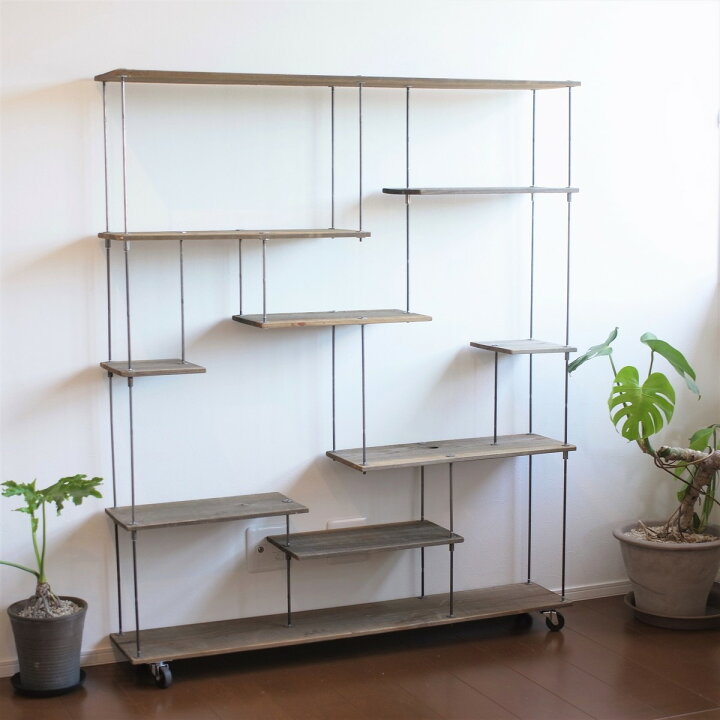 楽天市場】SALE【テレビCM掲載】wood iron shelf 1500*1200*225 