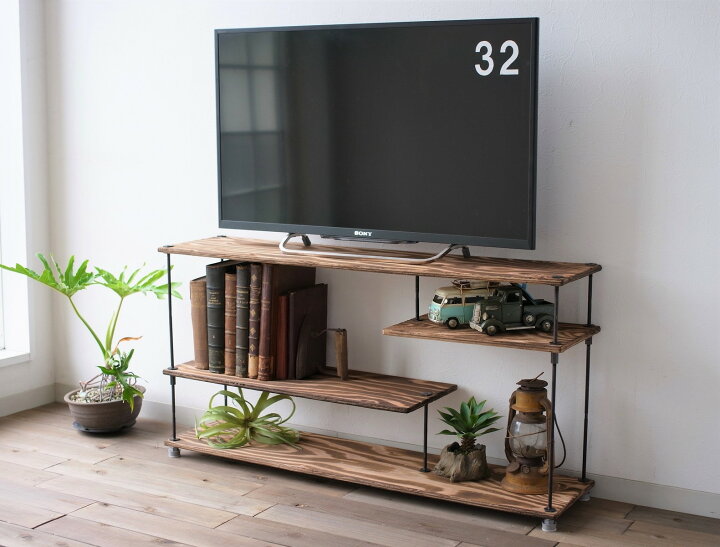 楽天市場】テレビCM掲載wood iron shelf 420*910*225（ローボード 