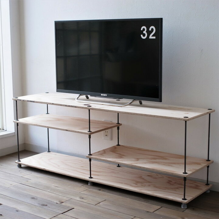 楽天市場】wood iron shelf 440*1200*300〈ナチュラル色〉アイアン 棚 