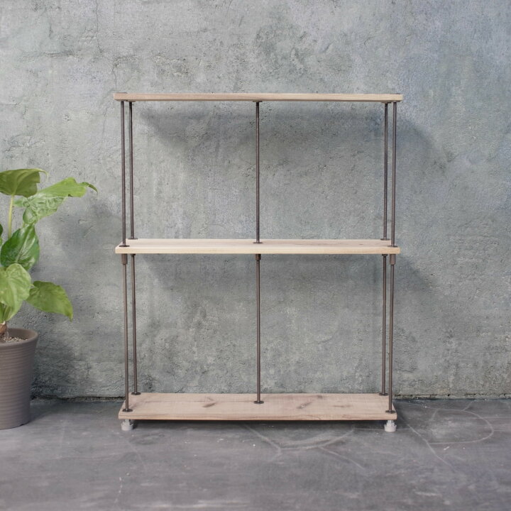 wood iron shelf 1150*1200*210〈グレイッシュカラー〉（wood iron 