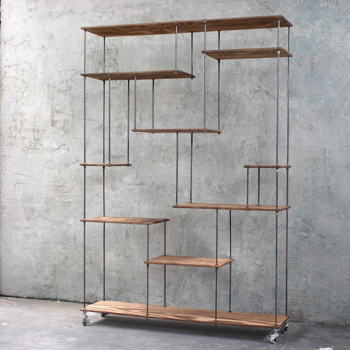 楽天市場】SALE【テレビCM掲載】wood iron shelf 1740*1200*300 