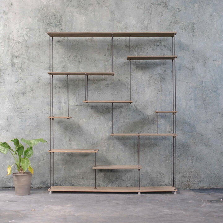 楽天市場】SALE【テレビCM掲載】wood iron shelf 1500*1200*225  